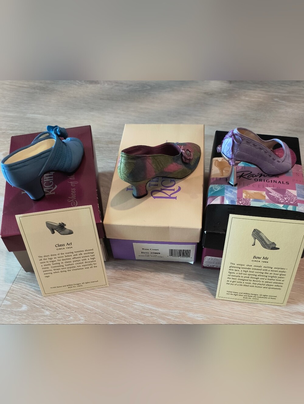 Just The Right Shoe Blue, Green/Pink and Lavender Miniature Bundle - Picture 5 of 6
